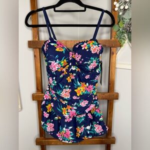 Shore Shapes Floral One Piece Swimdress